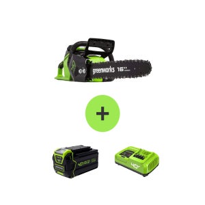 그린웍스 40V 충전 체인톱 5Ah 세트 브러시리스 벌목톱
