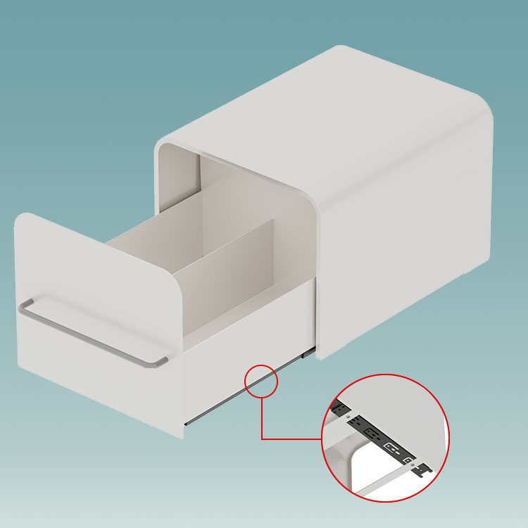 철제 수납함 슬라이드 서랍 영양제보관함 스몰 (레일, 내부칸막이 추가)