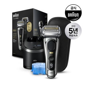 [BRAUN] 브라운 전기면도기 시리즈9 PRO Plus 크롬 9566cc (본체+세척스테이션+세정액+케이스) + N포인트 10%