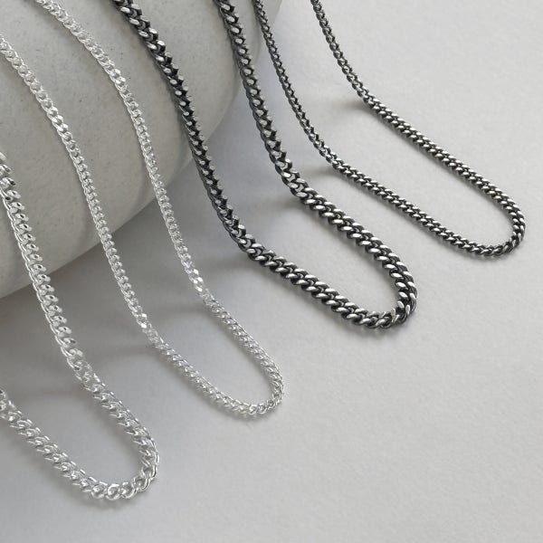 silver925 여자 남자 은목걸이 줄 실버 체인 2mm 무도금 36cm