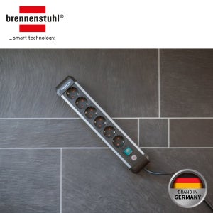 브레넨스툴 프리미엄 알루 고강도 안전 책상멀티탭 4구 에어컨멀티탭 BAL-XBK