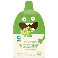 청정원 청포도에이드 건강주스 탕비실 음료수 팬트리 학원 식재료 80ml 1세트