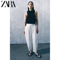 ZARA 자라 여자 여자 블랙 민소매 티셔츠 0234103 800