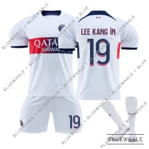 P유명 축구복 져지 레플리카 어웨이 유니폼 PSG 이강인 홈 원정 유니폼 파리생제르망 직관 키즈 유소년 성인 호환상품 축구복 (스포츠 양말 증정) (시즌한정판매)
