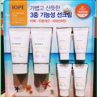 아이오페 선크림 UV쉴드 선프로텍터 40ml x 2입+15ml x 4입 미백 주름개선