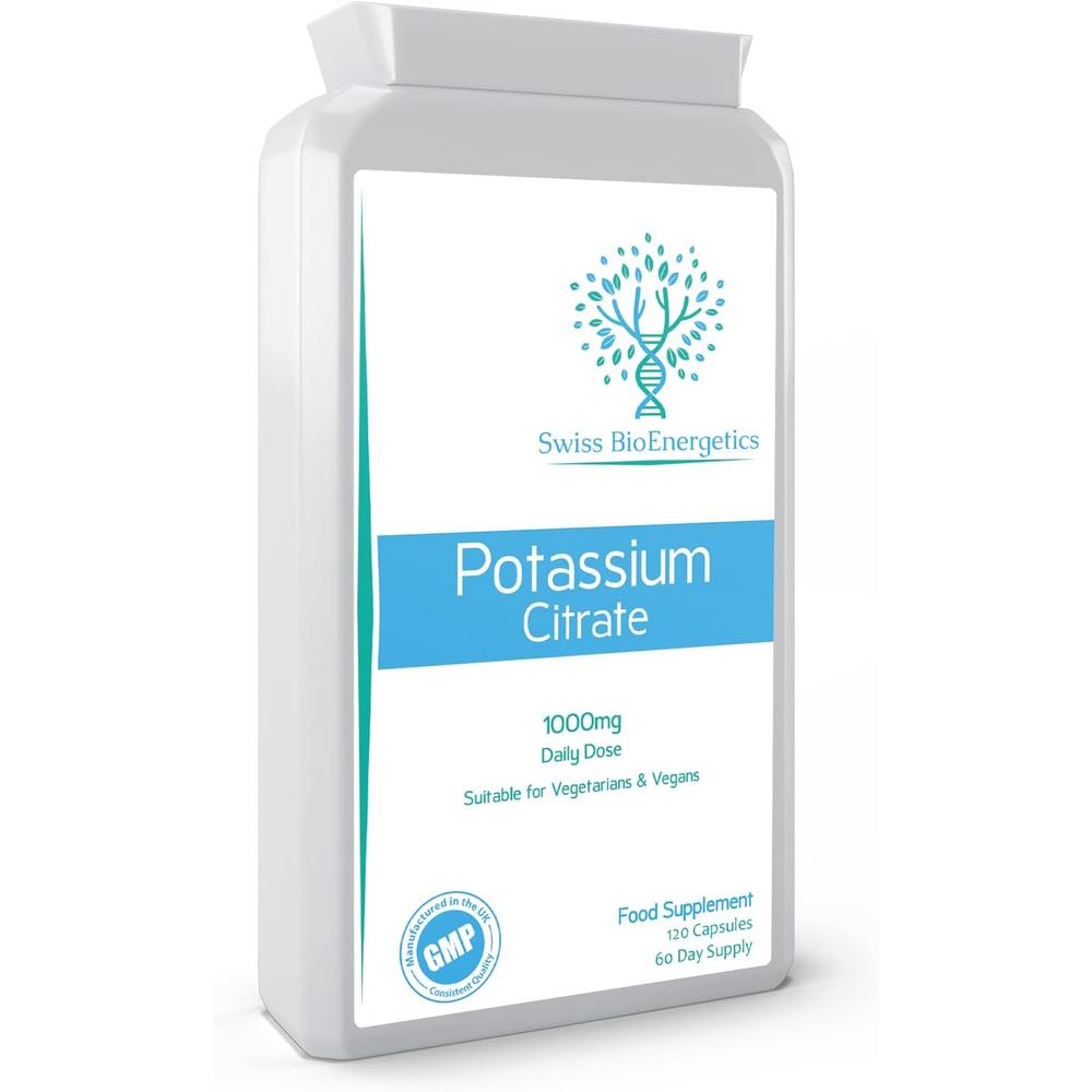 영국 <b>스위스</b> 바이오에너지틱스 Potassium Citrate 칼륨 시트레이트 1000mg 120캡슐
