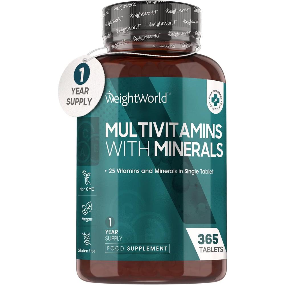 영국 <b>웨이트월드</b> WeightWorld Multivitamins and Minerals 비건 멀티비타민 with 미네랄 365정