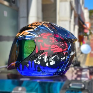 NHK R1 하리마우 오토바이 오픈페이스헬멧 바이크 그래픽 헬멧 하리마우 도프트 S