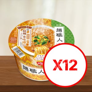 닛신식품 면장인 된장 라멘 95g x 12개 일본 컵라면