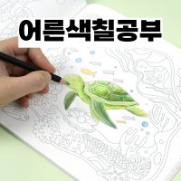 라이튼 어른 노인 색칠공부 드로잉 컬리링 북