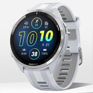 가민 포러너 965 러닝 GPS 스마트워치 화이트, 47mm
