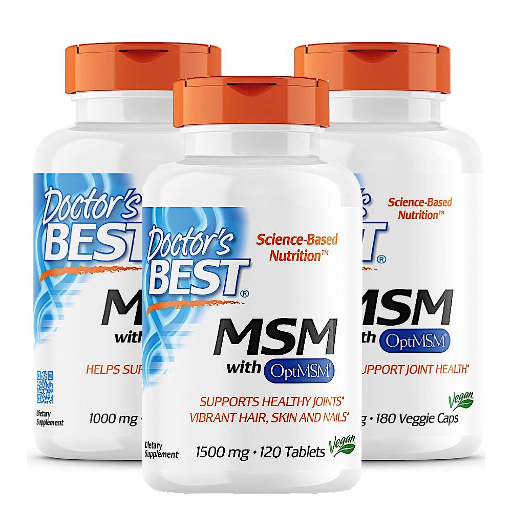 닥터스베스트 <b>MSM with OptiMSM 1500mg</b> 120정 3개