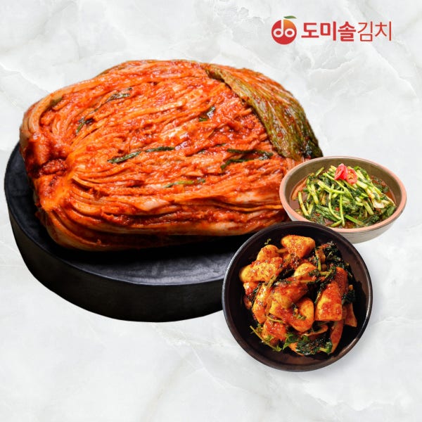 [국산100%] 포기 열무 총각 백만장자 도미솔 박미희 3종 김치 9kg 세트