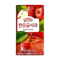 자연드림 한모금 사과 /과일주스 어린이 음료수 120ml X24입 팩음료