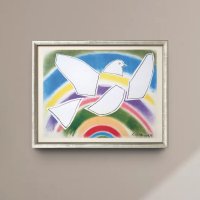 [아르스문디Arsmundi]파블로 피카소 Pablo Picasso(1000 리미티드), Flying Dove in the Rainbow(1952), framed