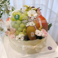 포도밭사나이 원형케이크 - 과일선물세트 과일바구니 첫인사 상견례 이바지 승진 출산 기업