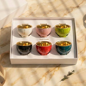 골드드림 24K 도자기 금잔 금술잔 소주잔 환갑 회갑선물용 6p