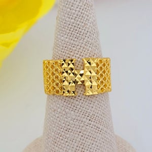 순금24k 망사 H 커플 반지 우아한 11.25g 금반지