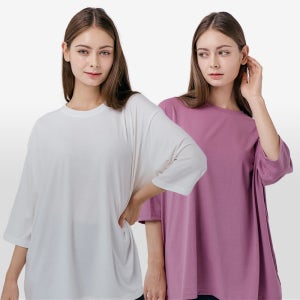 여자 빅사이즈 오버핏 반팔 티셔츠