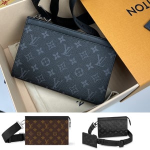 LOUIS VUITTON 루이비통 가스통 웨어러블 월릿 이클립스 마카사 섀도우 크로스백