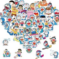 XUJXMY’m Doraemon 애완동물 스티커 귀여운 만화 캐릭터 스티커 물병 노트북 휴대폰 케이스 수하물 노트북용 50개