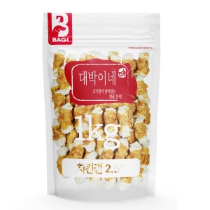 대박이네 치킨껌2.5인치 실중량 1kg 대용량 강아지 간식