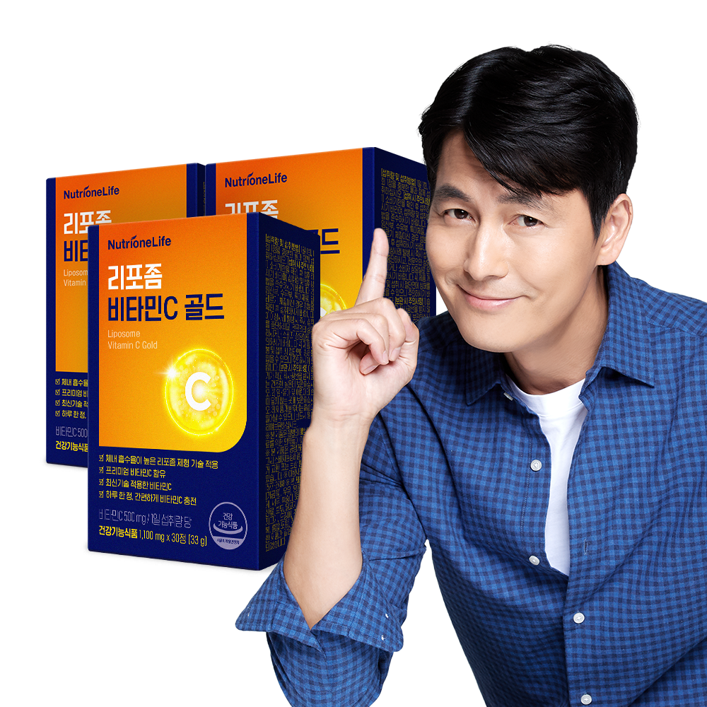 뉴트리원 정우성 리포좀 <b>비타민C</b> 골드 30캡슐, 3개