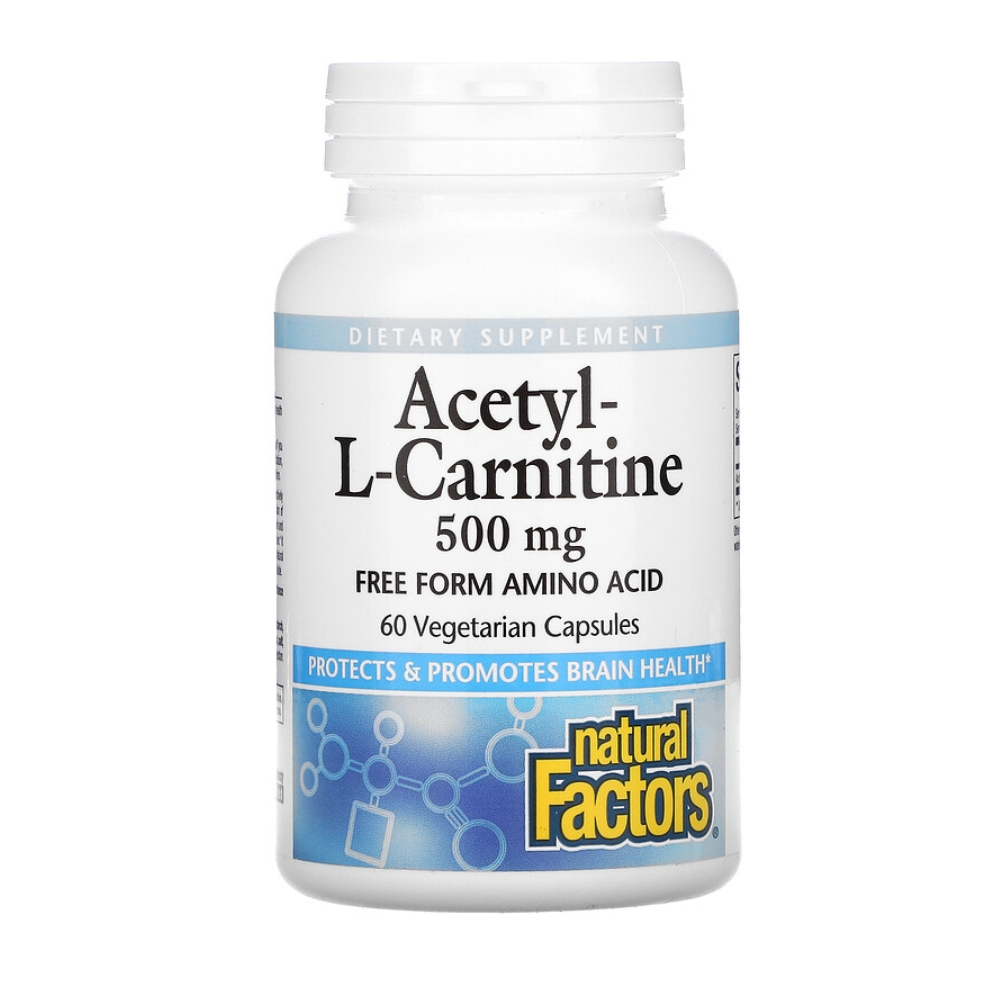 내추럴 팩터스 Acetyl-<b>L</b> <b>Carnitine</b> <b>아세틸</b> 카르티닌 500mg 60베지캡슐