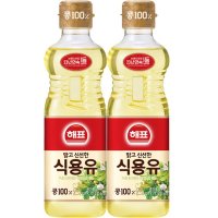 해표 식용유 900ml x 2개 콩기름0.9L 콩100%