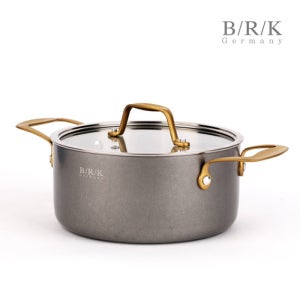 BRK 통3중스텐 인덕션 양수냄비20 백화점 빈티지냄비 스테인레스 국냄비