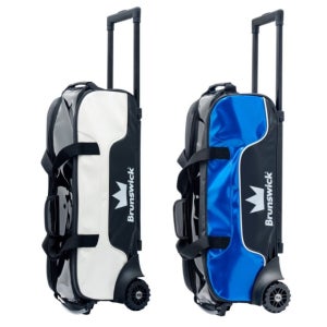락엔볼 브런스윅 뉴 에나멜 슬림3볼 토트 롤러백 볼링가방