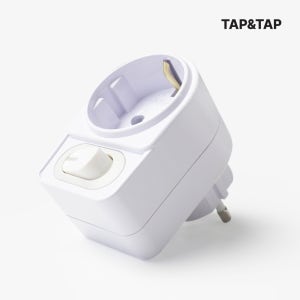 탭앤탭 개별절전 L자형멀티탭 1구