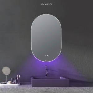 모카바스 LED 화장 거실 인테리어 스마트 살균 미러 LED 타원형 조명 거울