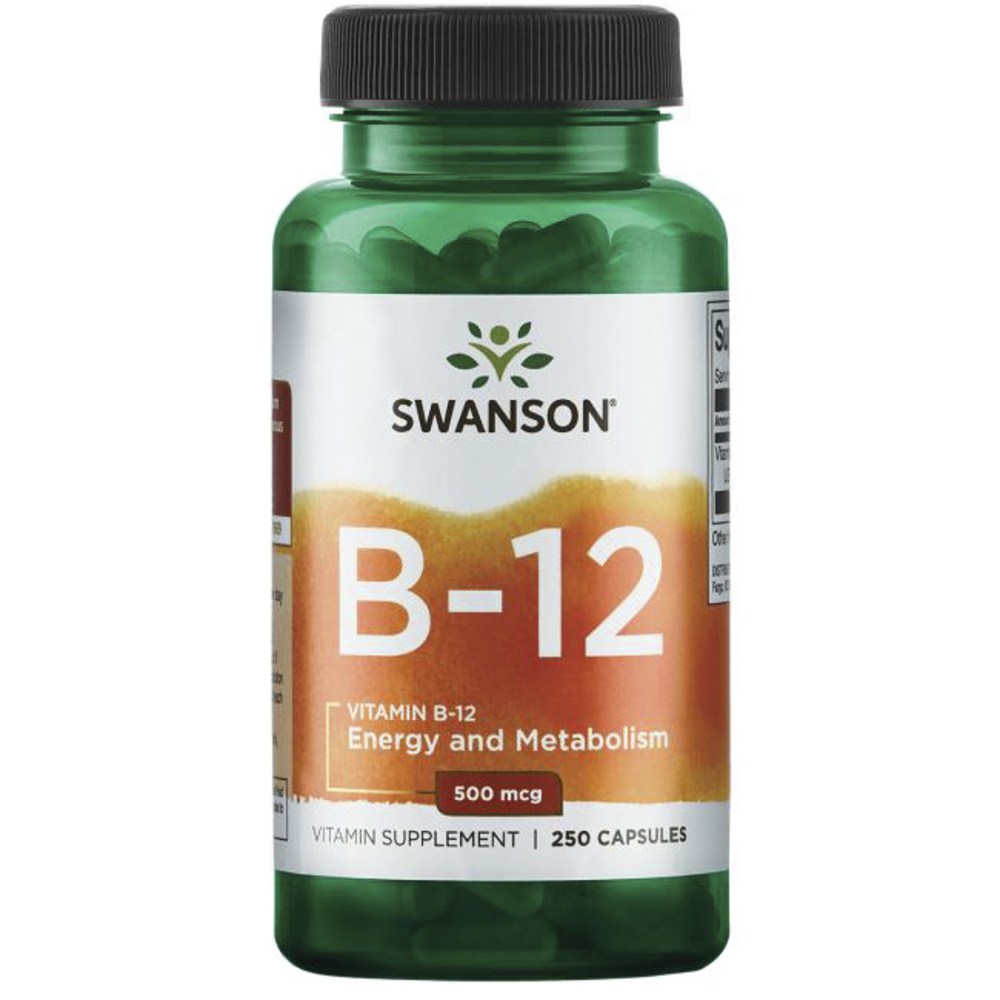스완슨 비타민B12 <b>시아노코발라민</b> 500mcg 250캡슐