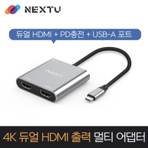 C TO HDMI 2포트 젠더 NEXT-2251TCH