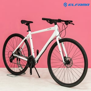 엘파마 24 벤토르 H2000 24단 입문용 하이브리드 자전거 700C 루미 화이트 460