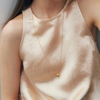 [베흐트] nuvo necklace (gold) / 925실버 누보 볼 펜던트 목걸이