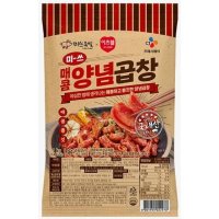 CJ 미쓰족발X이츠웰 매콤양념곱창 1Kg 대용량 식자재 홈캉스 식재료 홈파티 방학 냉동 간식 간편식 캠핑 야식 술안주