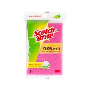 3M 수세미 제로스크래치 다목적 1P 125x180x10