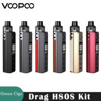 VOOPOO-오리지널 Drag H80S 키트 80W 포드 베이프 핏 18650 배터리 4.5ml PNP II 2 Pnp 코일 스마트/RBA/에코 전자 담배 기화기