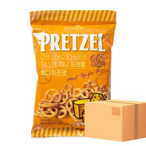 [과자도매] 삼진 미니프레첼 체다치즈맛 한박스 (70g x 24봉)