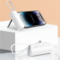 모락 런처 2in1 도킹형 미니 거치대 보조배터리 8핀 5000mAh