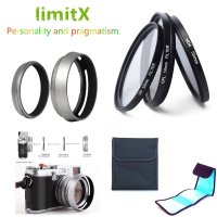 후지필름 디지털 카메라용 UV CPL ND4 필터 및 케이스 LH-X100 렌즈 후드 액세서리 키트 X100V X70