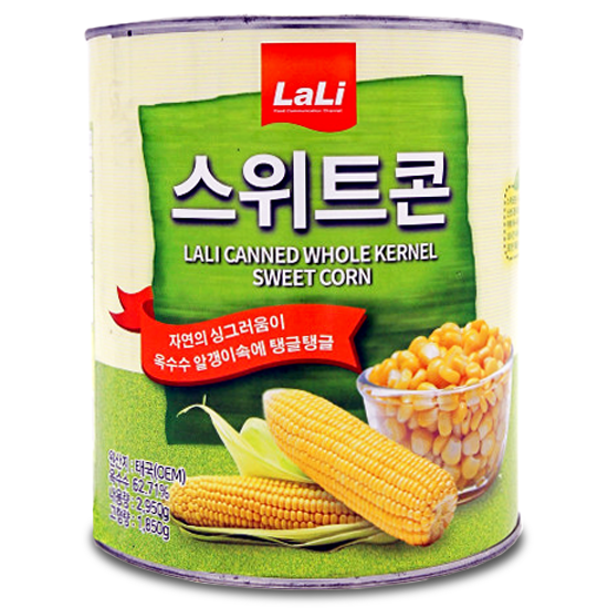 라리 스위트콘 2.95kg 태국산 미끼 옥수수콘 스팸 살사 스테이크소스 돈까스 가니쉬