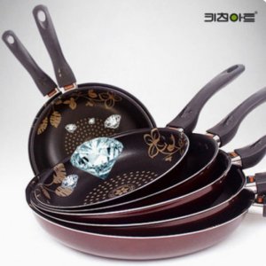 키친아트 렉스 다이아몬드코팅 열센서 후라이팬 궁중팬 26CM+28CM+30CM 5종세트