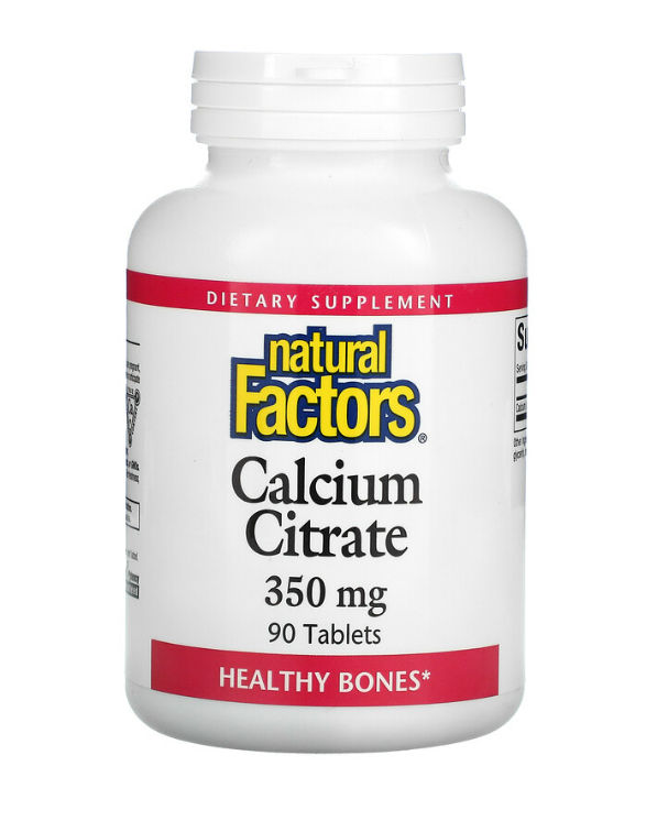 내추럴팩터스 칼슘 구연산 <b>칼슘시트레이트 350mg</b> 90정