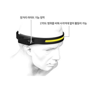 다담리빙 충전식 헤드랜턴 캠핑등 해루질 작업등