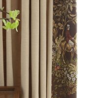 린넨암막커튼 Custom Knight Curtain American Countryside High End Cotton Linen Screen Jacquard Cottage for