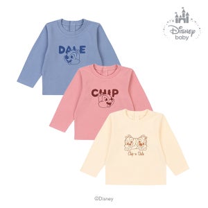 [디즈니베이비 가을]디즈니 칩앤데일 심플티셔츠(CREAM,BLUE,PINK)_79Q521001