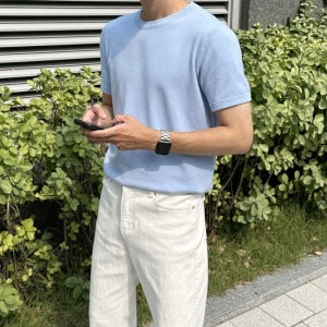 클라쓰업 아이스 쿨링 머슬핏 반팔 니트 7103